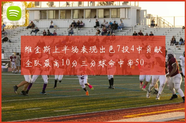 维金斯上半场表现出色7投4中贡献全队最高10分三分球命中率50